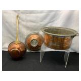 Copper Cookware Set with Brass Handles