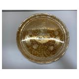 Jeanette Glass Floragold 13.5" Platter
