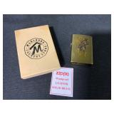 Zippo Solid Brass Marlboro Country Store Lighter