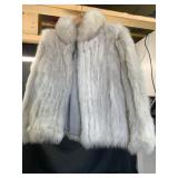 Norway Natural Blue Fox Fur Coat, Size M