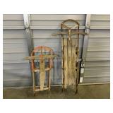 Vintage Wooden Sleds