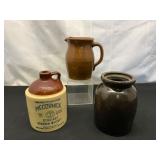 Three Ceramic Stoneware Vessels