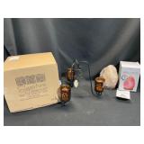 Decorative Candle Holders and Salt Lamp Set