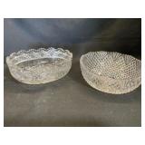 Cut Clear Crystal Bowls
