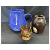 Ceramic and Metal Pitchers