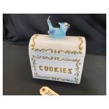Vintage Enesco Blue Bird Cookie Jar
