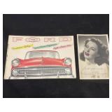 VTG Photo of Barbara Stanwyck & 1955 Ad for Ford