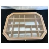 Wooden Octagonal Display Box With Lid