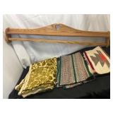 Hanging Quilt Rack with Textiles