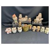 Ceramic Owl Figurines Collection