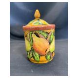Hand-Painted Majolica Ceramic Jar