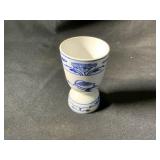 Antique Porcelein Egg Cup W/ Onion Pattern