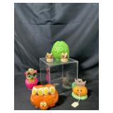Ceramic Owl Salt & Pepper and Banks