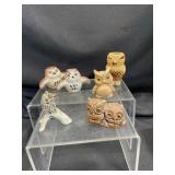Six Ceramic Owl Figurines