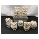 Porcelain Owl Figural Group