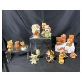 Ceramic and Resin Owl Figurines
