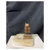 Vintage Artemetalica Bronze Owl Figurine