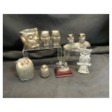 Owl-Themed Metal Figurines