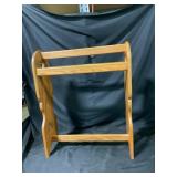 Oak Quilt Rack with Heart Cutout