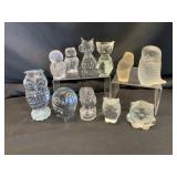 Glass and Crystal Owls