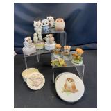 Owl Figurines and Boxes