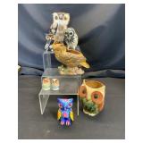 Owl Figurines and Shakers