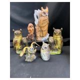 Owl Figurines and Bookends