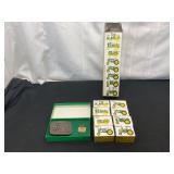 John Deere Belt Buckle and Tractor Set