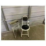 Folding Chair & Plant Stand
