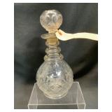Hand-Cut Glass Decanter with Stopper