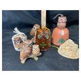 Ceramic Owl Figurines/Bells