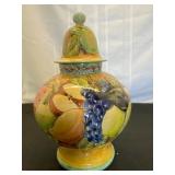 Mexican Majolica Lidded Jar