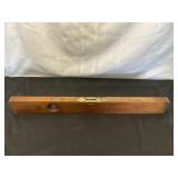 VTG R & E Mnfg Co Wood & Brass Level