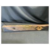 Vintage Brass Top Wooden Level By C.S. Co.
