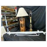 Wood and Metal Table Lamps with Rods
