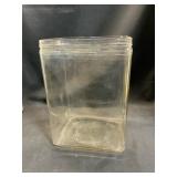 Clear Rectangular Glass Jar