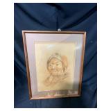 1979 Pastel & Pencil Portrait by Dode Rufaer