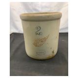 Stoneware Crock with Wing Design