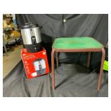 GE Coffee Urn with Metal Table