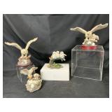 Four Owl Figurines