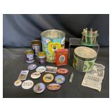 Vintage Metal Cans & Buttons