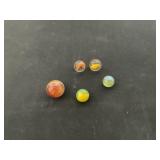 VTG Akro Agate Carnelian Art Glass Swirl Marble &