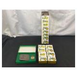 John Deere Belt Buckle and Miniature Tractors