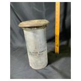 Brass and Steel Canister Urn with Lid