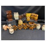 Ceramic Owl Figurines and Tableware