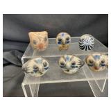 Six Ceramic Owl Figurines