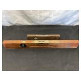 VTG Stanley No. 3 Wood & Brass Spirit Level