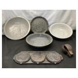 VTG Enamel ware, &  VTG Pancake Pan