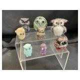 Eight Owl Figurines