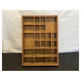 VTG Enesco Wooden Wall Shelf with 22 Cubbies